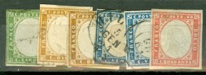 M: Italy Sardinia 10 used; 11-2 used 2 shades each;13 unused no gum CV $88