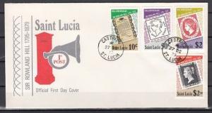 St. Lucia, Scott cat. 478-481. Roland Hill issue. First day cover. ^