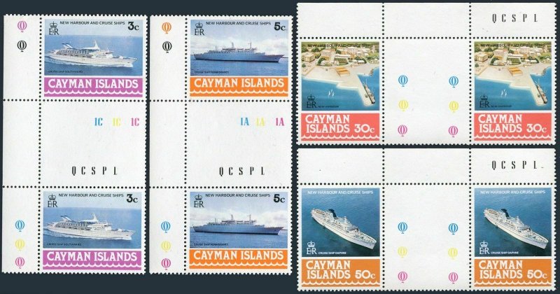 Cayman 392-395 gutter,MNH.Michel 393-396. New Harbor,Cruise Ships,1978.