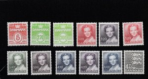 Denmark  Scott#  793-815  MNH  (1986-90 Various Designs)