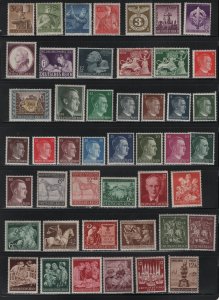 GERMANY  COLLECTION OF STAMPS ISSUED DURING HITLERS REIGN    SET  #1