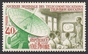 Ivory Coast 294, MNH. Michel 361. World Telecommunications Day, 1970. Radar.