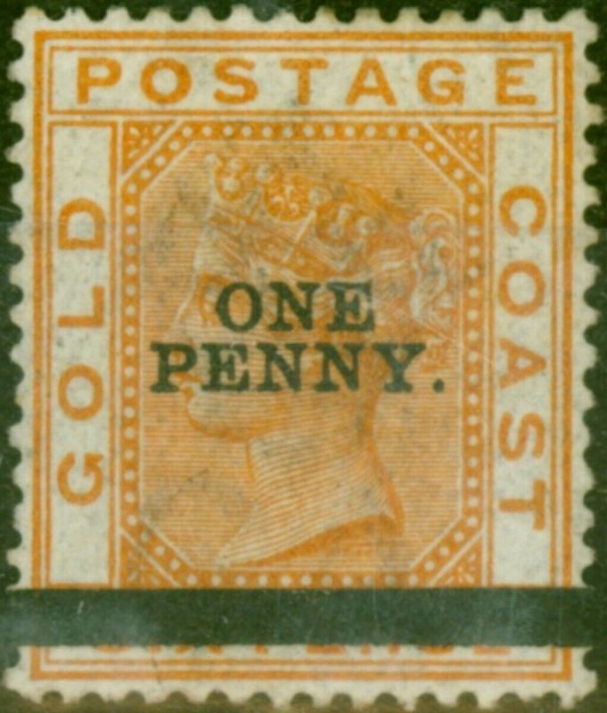 Gold Coast 1889 1d on 6d Orange SG20 Fine LMM 