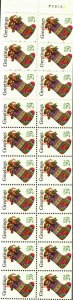 US #2872a Booklet pane  (20 stamps) MNH with cover Christmas Stocking