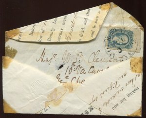 Confederate States 11 Margin Stamp on Nice Adversity Cover (CSA11 AC1)