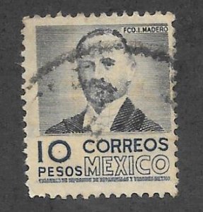 Mexico Scott #866 Used 10p Francisco Madero stamp 2017 CV $7.00