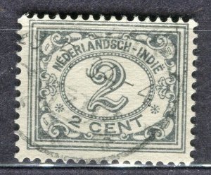 NETHERLANDS INDIES; 1912 early Numeral issue used Shade of 2c. value