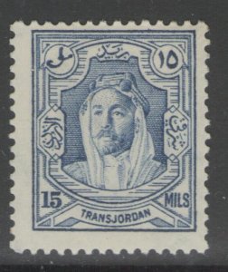 TRANSJORDAN SG200a 1936 15m ULTRAMARINE COIL STAMP MTD MINT