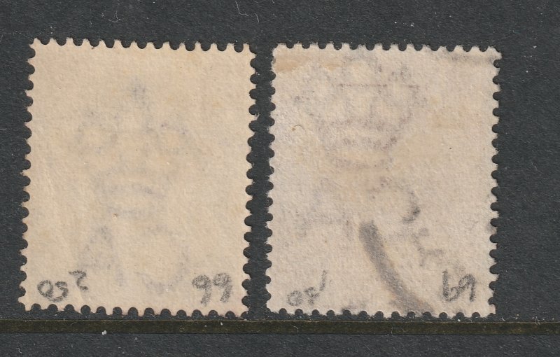 Straits Settlements x 2 good cv QV