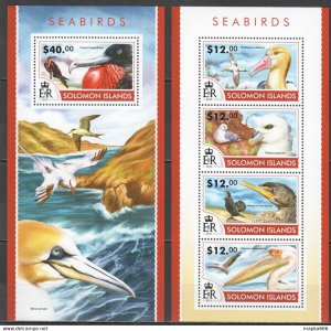 2015 Solomon Islands Sea Birds Fauna #3122-26 1+1 ** Ls424