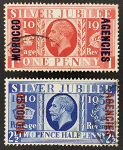 British Offices Morocco, Scott #227, 229, VF used