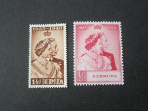 Bermuda 1948 Sc 133-134 Silver Wedding set MH