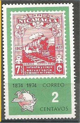 NICARAGUA, 1974, MNH 2c, Nicaraguan stamps, Scott 939