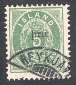 Iceland #33A   F/VF, Used, Certified, CV$750.00  ....   2790024