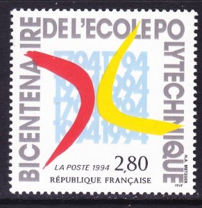 France 2407 MNH 1994 French Polytechnic Institute Bicentennial Issue