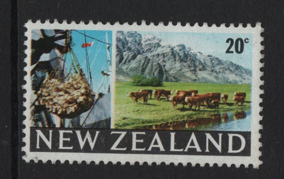New Zealand  #419  used  1969  hoist and cattle 20c