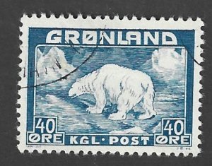 GREENLAND Scott 8 Used 40o Polar Bear 2018 CV $11.50