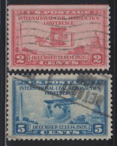 United States,  Aeronautics Conference (SC# 649-650) Used Set