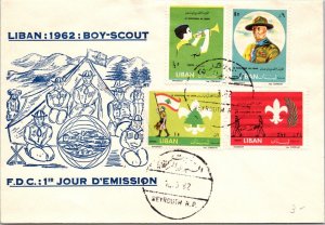 Lebanon 1962 FDC - Boy Scout - Seyrouth RP - F65379