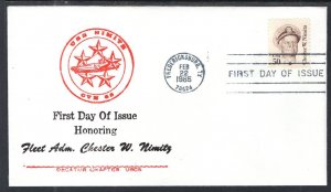 US 1869 Chester Nimitz Decatur Chapter U/A FDC