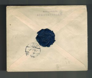 1925 Scheveningen Netherlands Cover to Vienna Austria Red Wax Seal