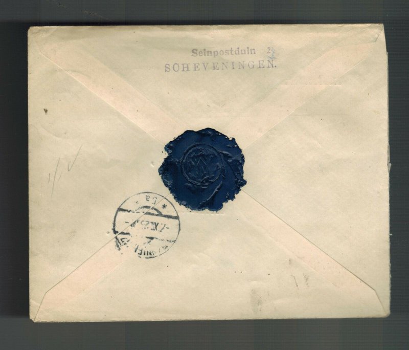 1925 Scheveningen Netherlands Cover to Vienna Austria Red Wax Seal