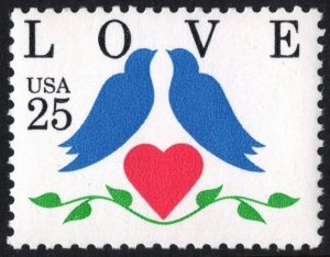 SC#2440 25¢ Love Single (1990) MNH