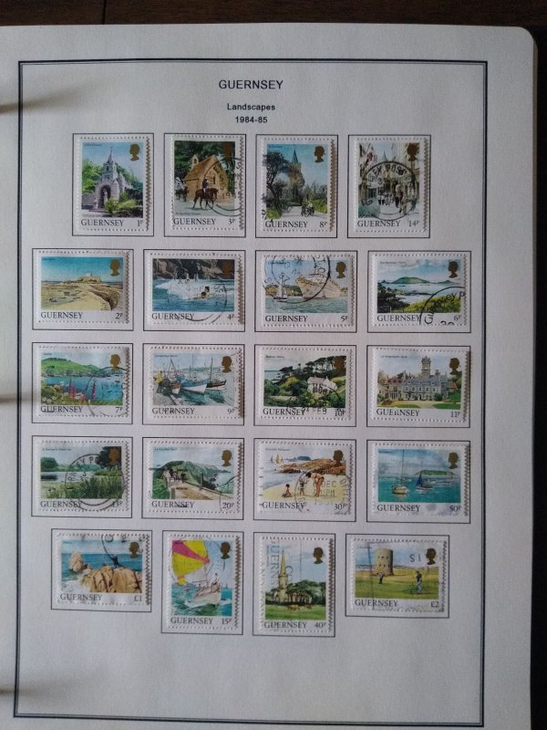 collection in album Great Britain Guernsey mostly used to 1999 CN: CV $320