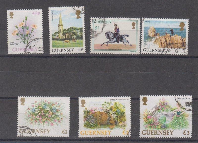 Guernsey higher value selection 7 stamps - Fine used