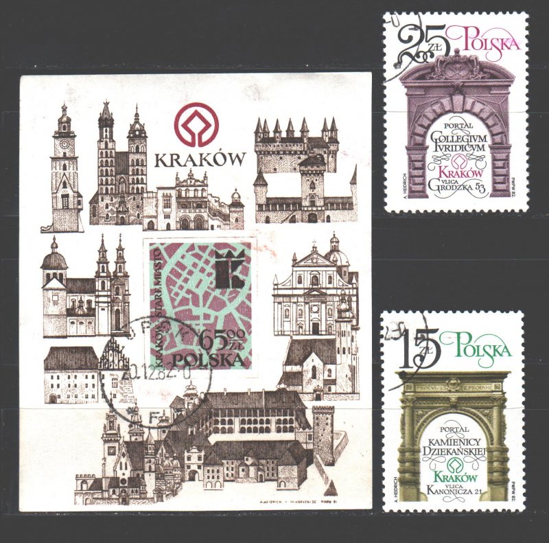 Poland. 1982. 2841-42, bl90. Krakow, architecture. USED.