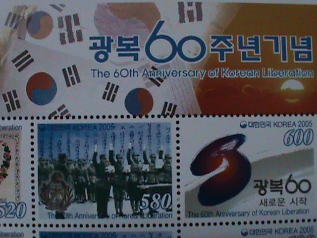 ​KOREA-2005-SC#2204- 60TH ANNIV: KOREA LIBERATION MNH-SHEET VF, HARD TO FIND
