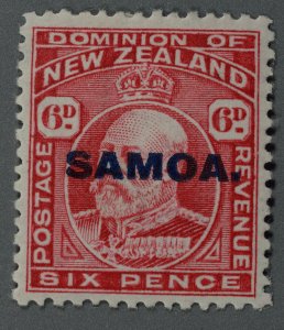 Samoa #118 Unused Fine/VF HRM Black Overprint SAMAOA Rest of Gum Fine