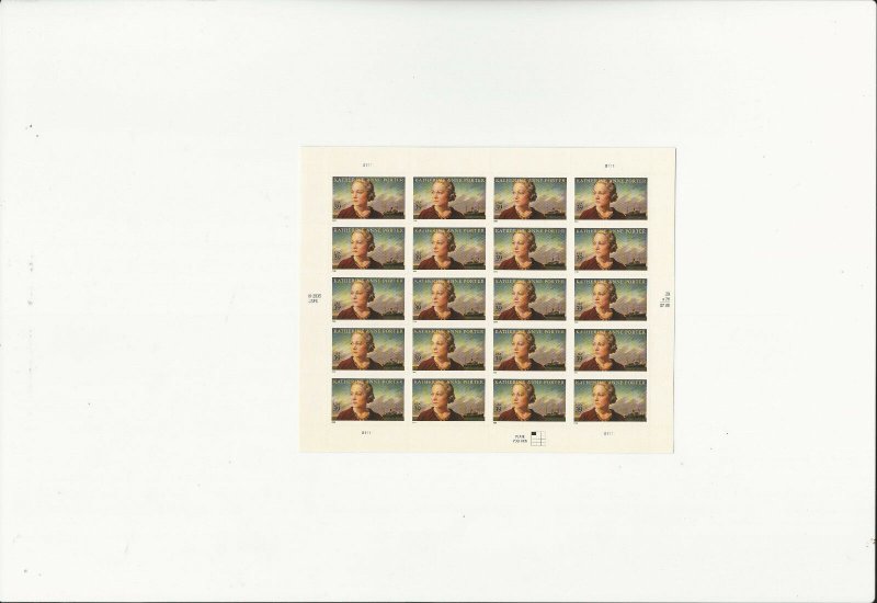 US Stamps Sheet/Postage Sct #4030 Katherine Porter-author MNH F-VF OG  FV$7.80