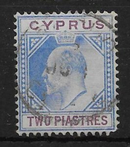 CYPRUS SG53 1903 2pi BLUE & PURPLE USED