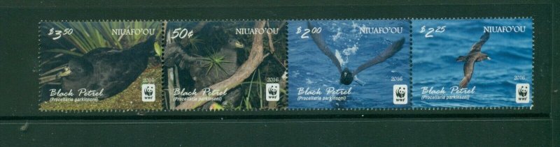 Tonga - Niuafo'ou #343 (2016  WWF Birds strip of four) VFMNH CV $7.25 