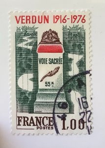 France 1976 Scott 1481 used - 1.00fr, Verdun 1916-1976: The Sacred Path