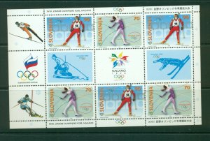 Slovenia #317a (1998 Nagano Olympics sheet of six) VFMNH CV $9.00