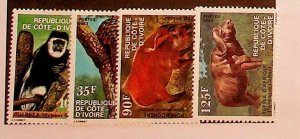 IVORY COAST Sc 669-72 NH ISSUE OF 1983 - ANIMALS