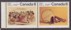 Canada 574-575 Indians of the Subartic - Se-tenant pair  MNH