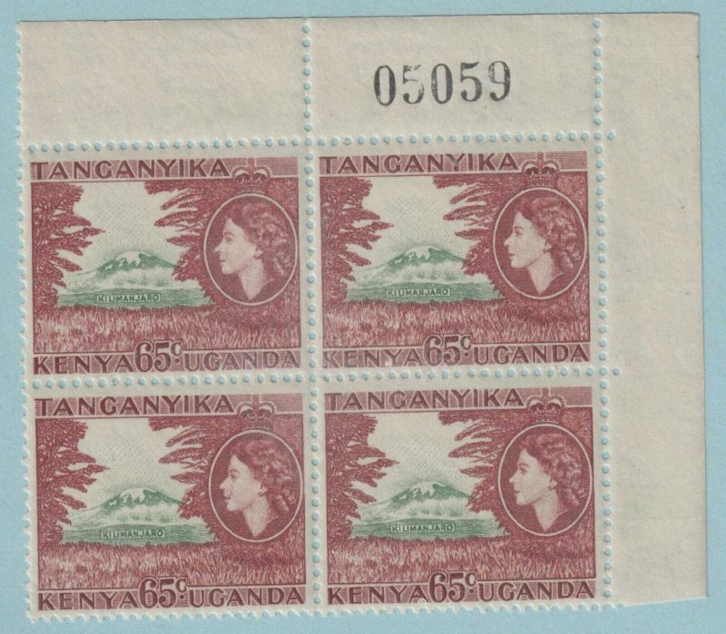 KENYA UGANDA TANGANYIKA 111  MINT NEVER HINGED OG ** MARGIN BLOCK OF FOUR - S093