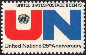 SC#1419 6¢ U.N. Emblem (1970) MNH