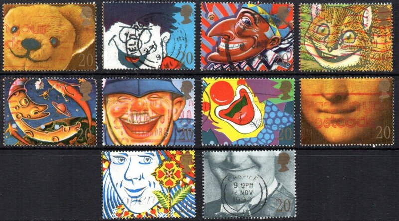 1990 Sg 1484/92 Greetings Smiles Fine Used Set of 10