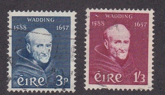 Ireland # 163-164, Father Luke Wadding, Used, 1/2 Cat.