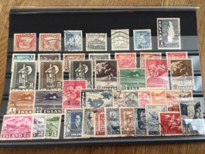 Iceland Island used  mixed stamps A12289