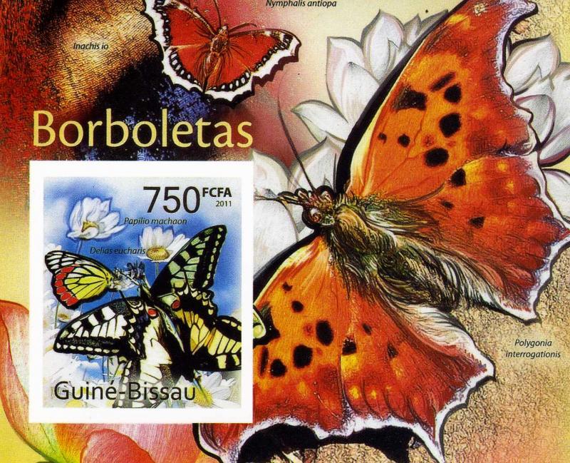 Guinea Bissau 2011 Butterflies s/s Imperforated mnh.vf