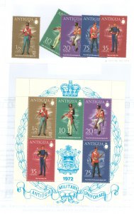 Antigua #283-287/287a  Single (Complete Set) (Military)