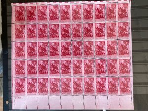 1956 sheet Benjamin Franklin Sc 1073 