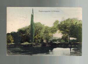 1910 Windhoek  German Southwest Africa Postcard Cover Garden view Real Picture