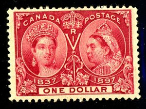 Canada #61 MINT OG HR THIN, tiny gum tear