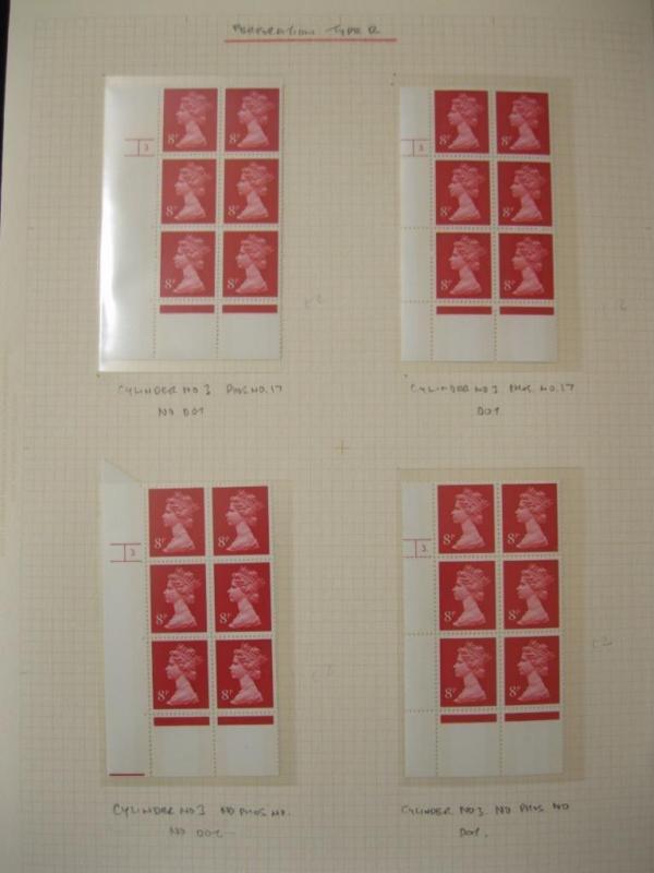 SPECIALISED COLLECTION OF U/M 8p MACHINS + CYLINDER BLOCKS ON 6  PAGES